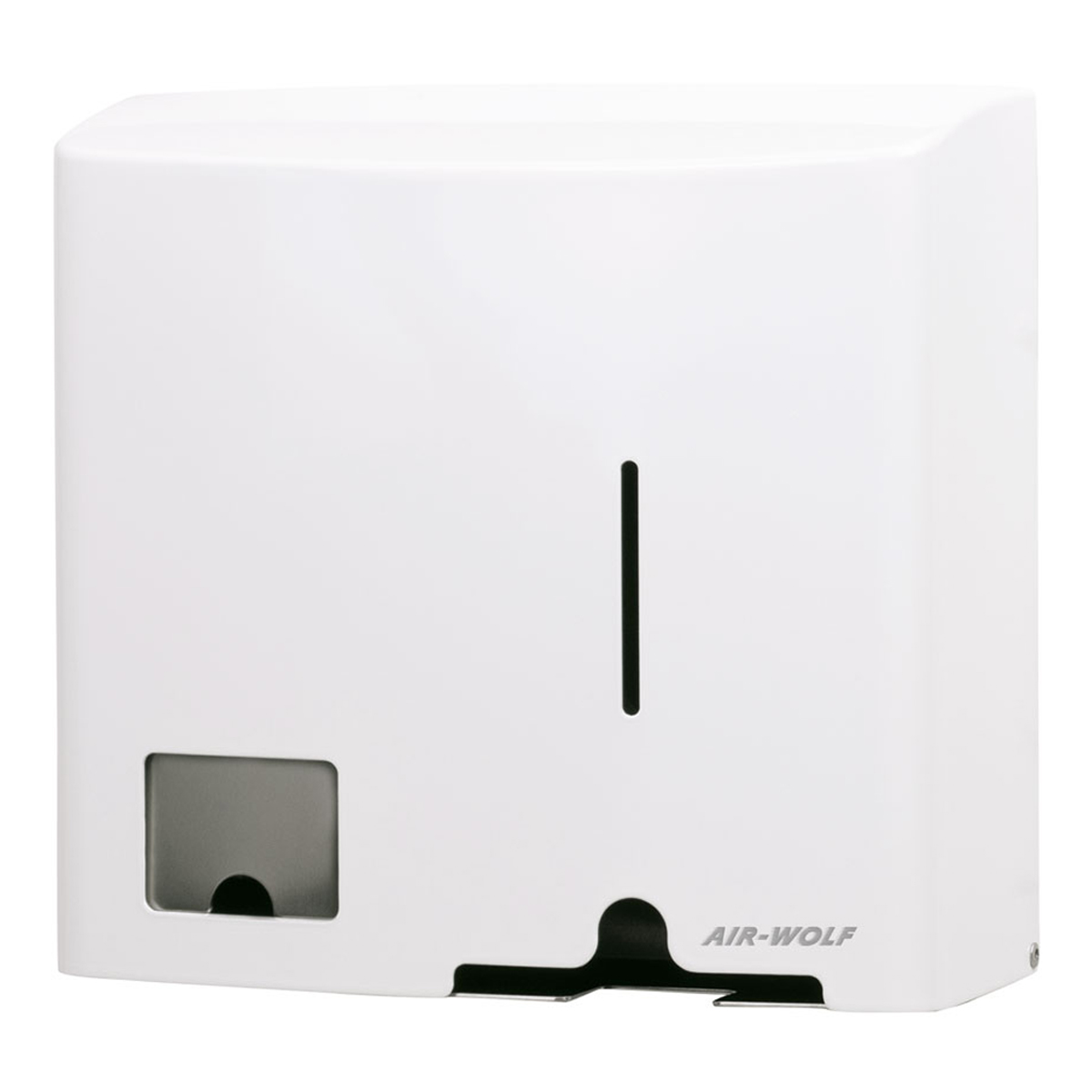 Papiertuchspender, Wandmontiert, weiß, Rechteckig, ABS-Kunststoff