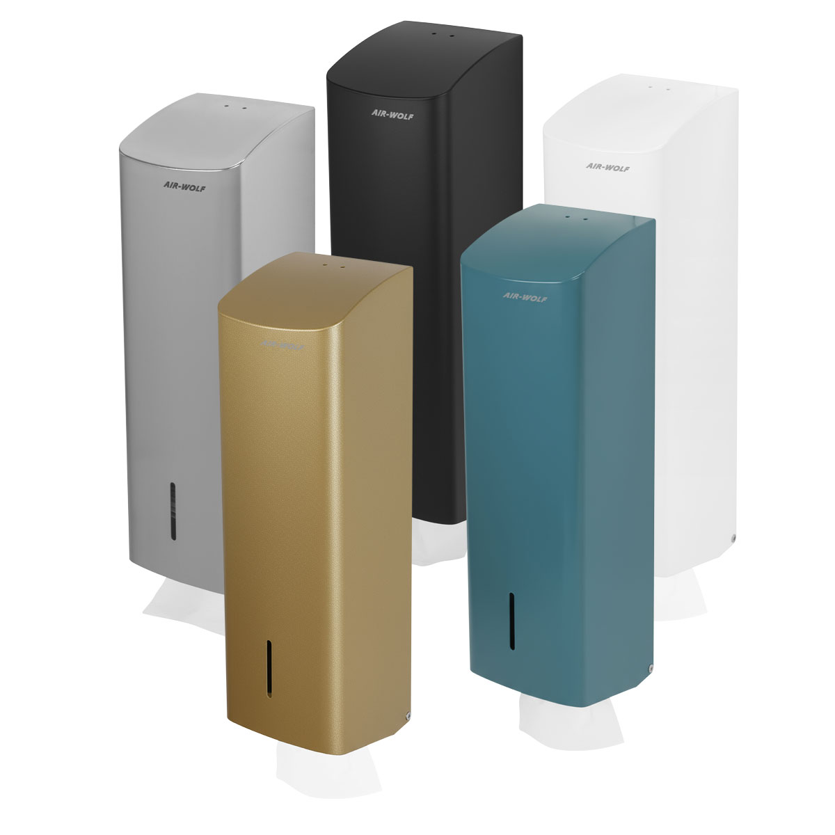 trash can, toilet brush, pedal bin, steel, multi-color