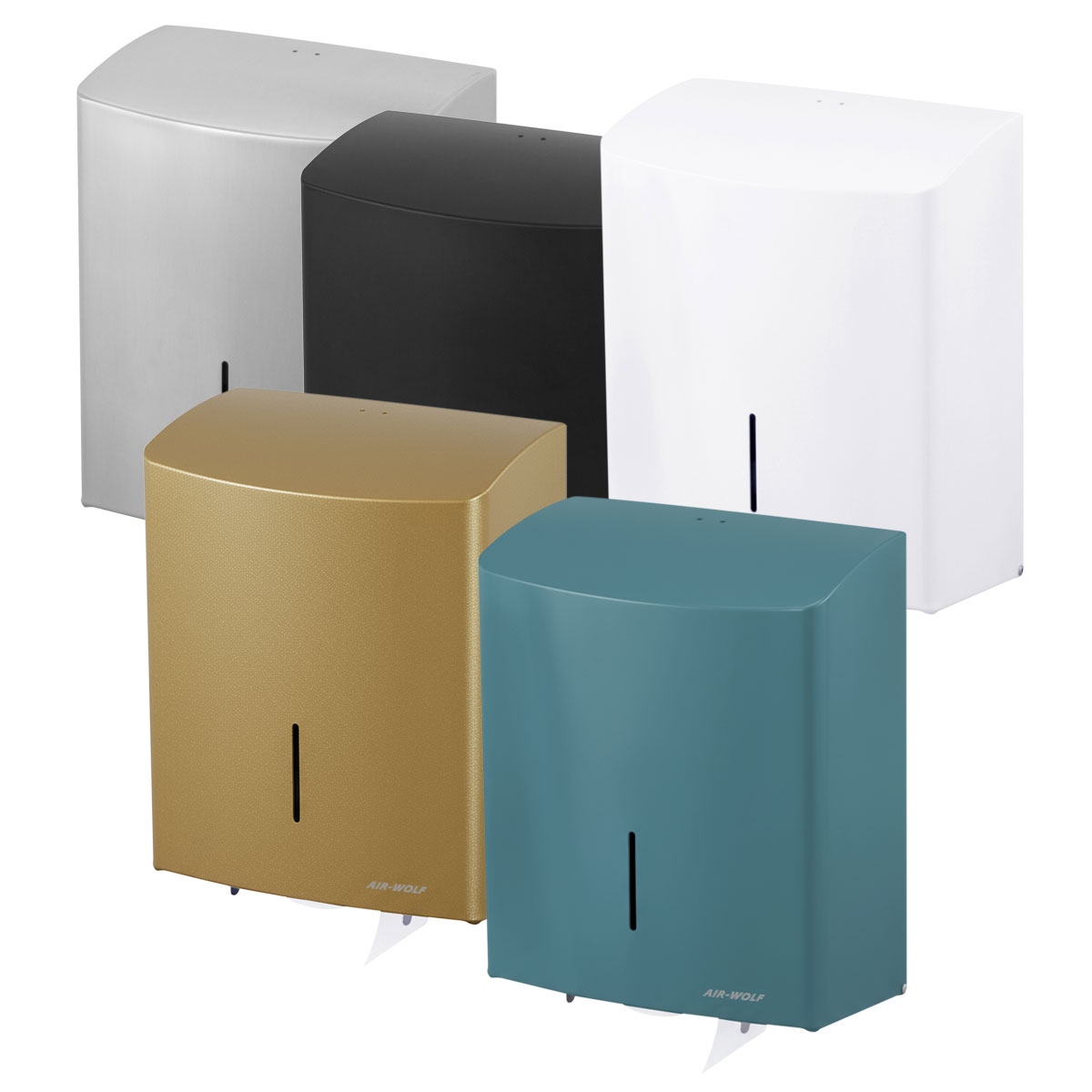 Spender für Papiertücher, Wandmontage, Automatisch, Metallisch Gold, verschiedene Farben