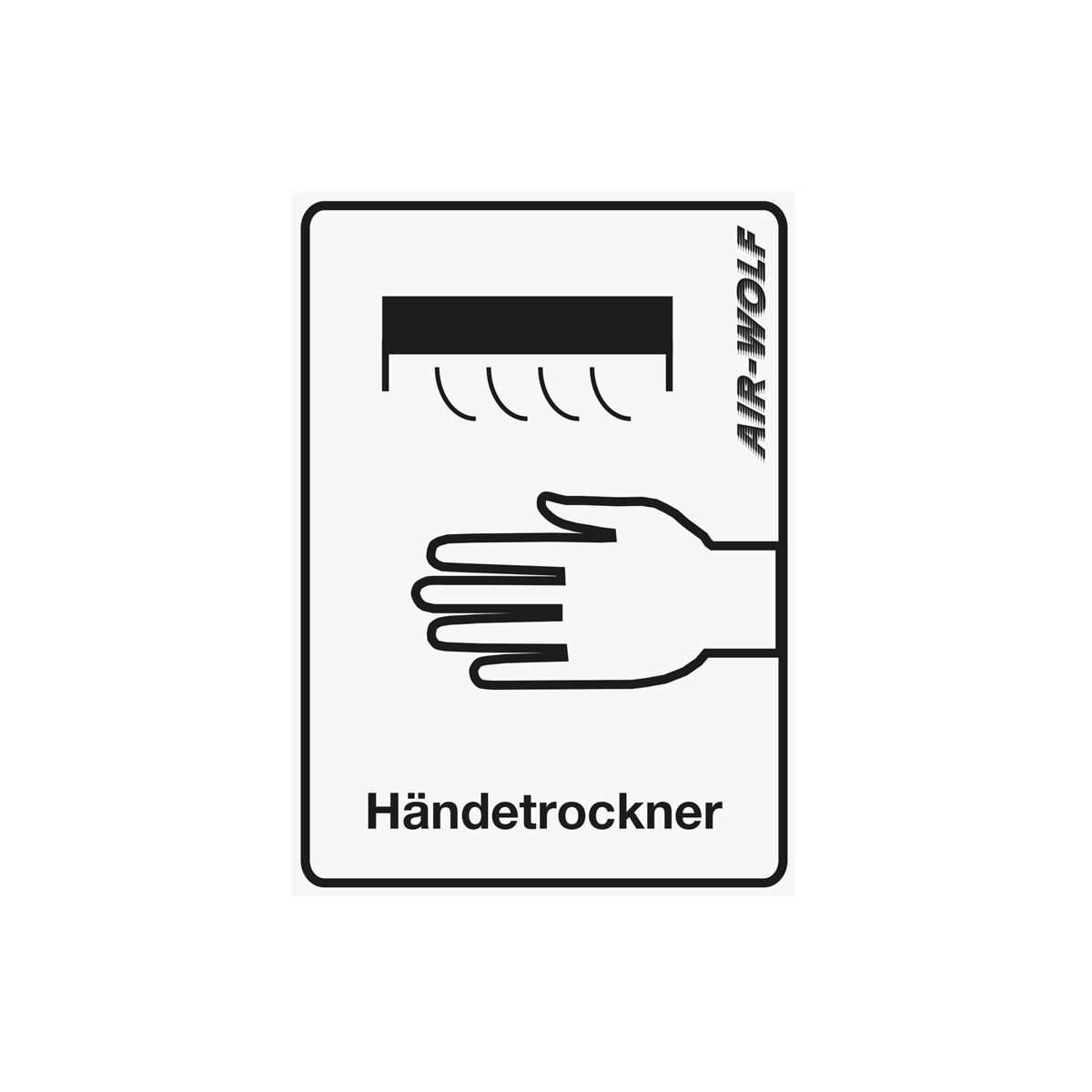 Selbstklebendes Spiegeletikett