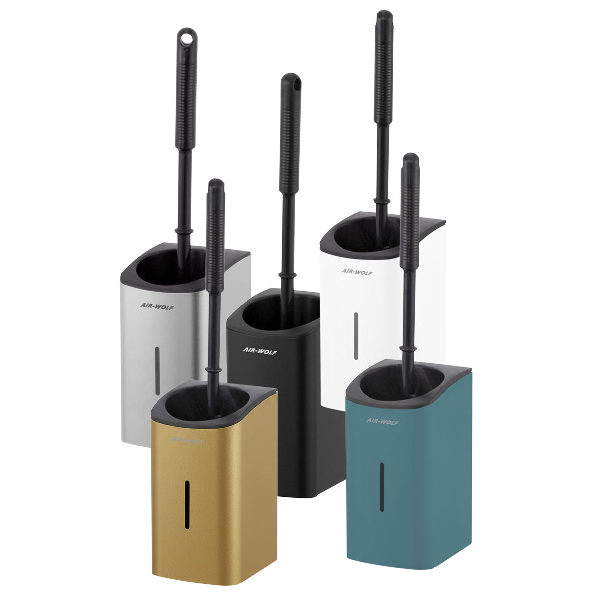 Toiletpumpe, Pömpel-Set, bunt, Zylinderhalter, Badezimmerzubehör